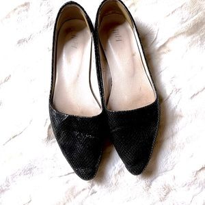 J JILL LEATHER PATENT BALLET